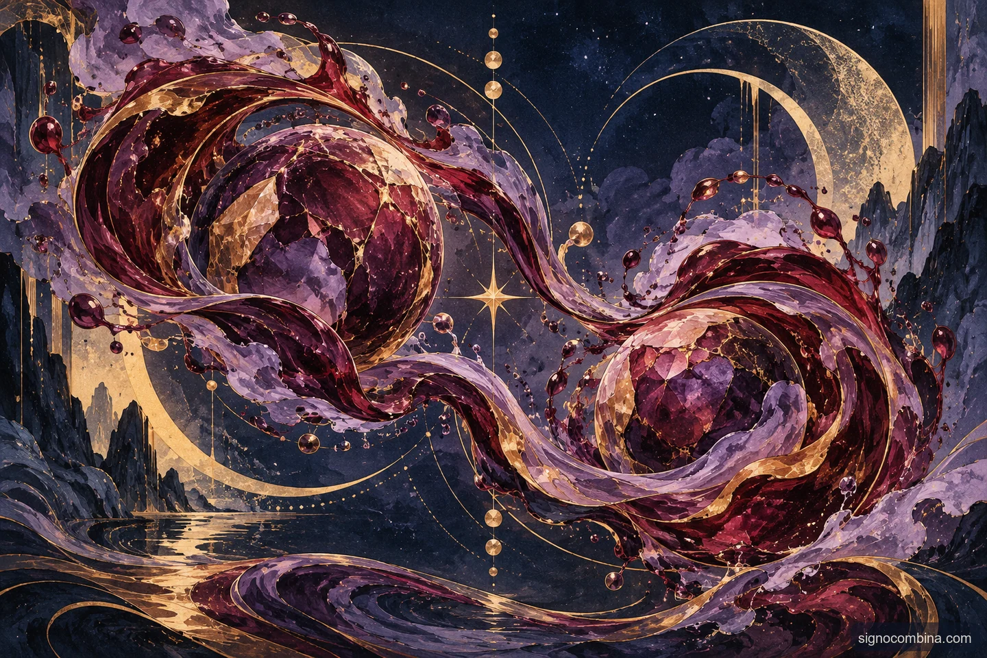 Ilustração celeste da energia de Escorpião