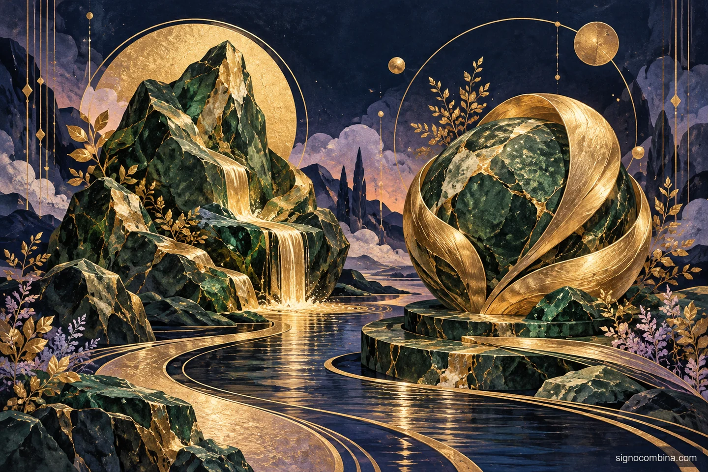 Ilustração celeste do encontro entre Touro e Touro